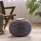 Fauteuil poire Okak tissé, fauteuil de sol confortable avec rembourrage en mousse à mémoire de forme, fauteuil-canapé pour le salon ou la chambre
