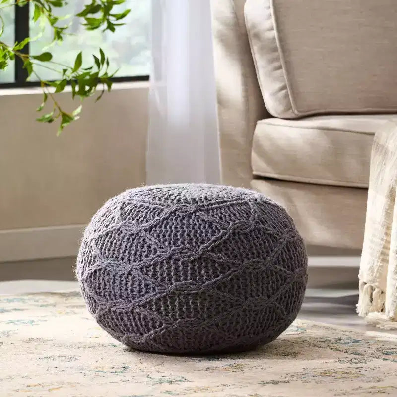 Fauteuil poire Okak tissé, fauteuil de sol confortable avec rembourrage en mousse à mémoire de forme, fauteuil-canapé pour le salon ou la chambre