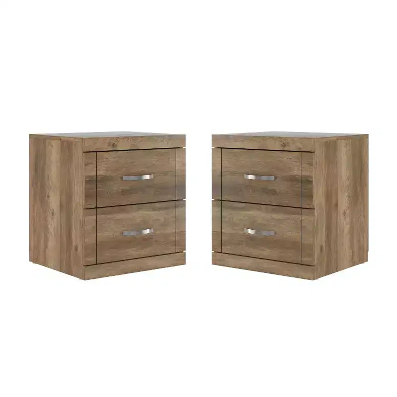 Galano modern, 2 fiókos éjjeliszekrény, 2 darabos készlet, 18.9 W 16.3 D 20.3 H
