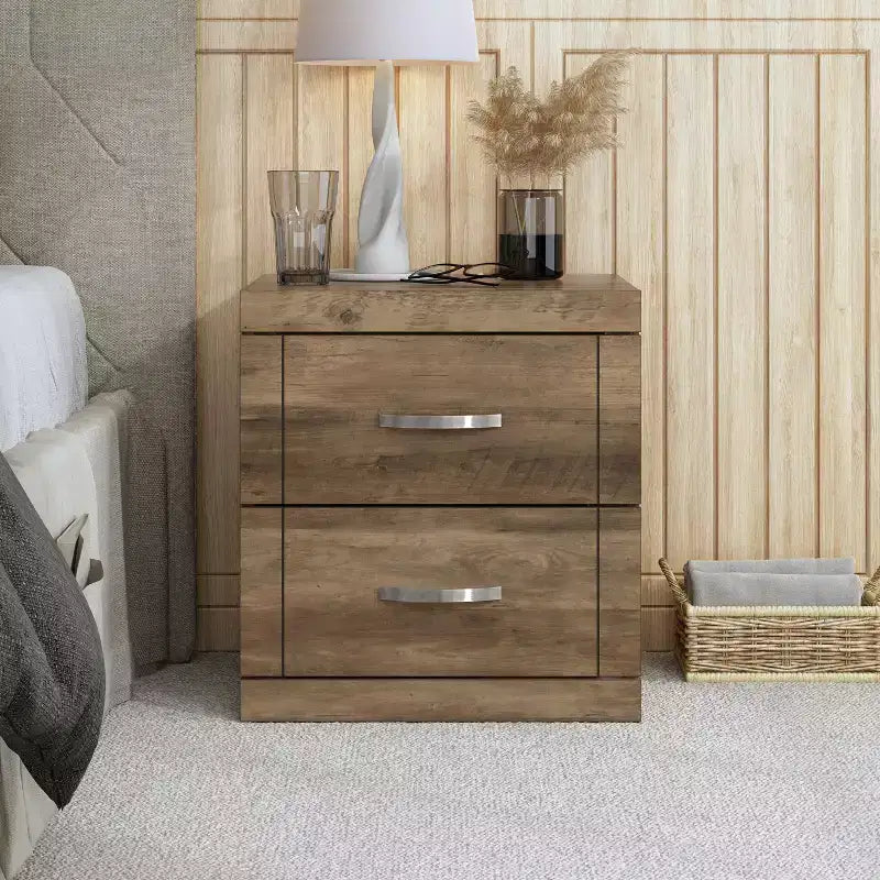 Galano modern, 2 fiókos éjjeliszekrény, 2 darabos készlet, 18.9 W 16.3 D 20.3 H