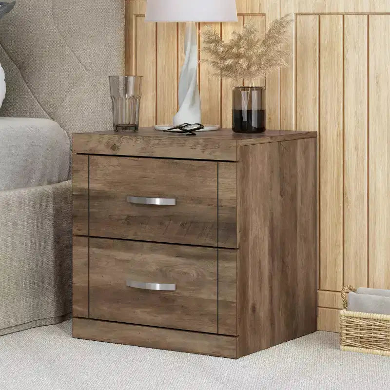 Galano modern, 2 fiókos éjjeliszekrény, 2 darabos készlet, 18.9 W 16.3 D 20.3 H