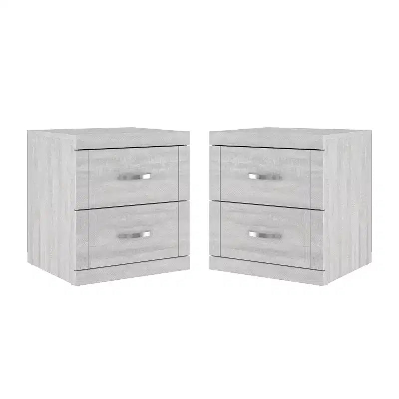 Galano Modern 2-Drawer Nightstand Set of 2 18.9 W  16.3 D  20.3 H