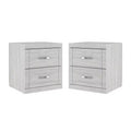 Galano Modern 2-Drawer Nightstand Set of 2 18.9 W  16.3 D  20.3 H