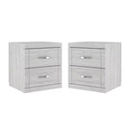 Galano Modern 2-Drawer Nightstand Set of 2 18.9 W  16.3 D  20.3 H