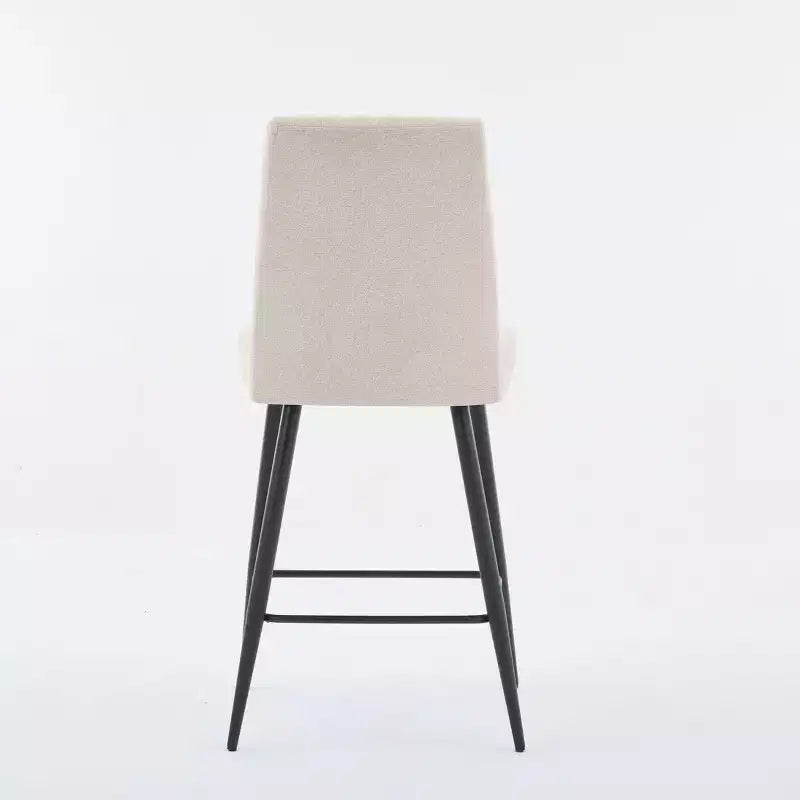 TUYOHW Modern Velvet Counter Height Bar Stools Set of 2,Bar Chairs with Black Iron Legs & 300 lbs Capacity for Kitchen,Dining Room,Home Bar