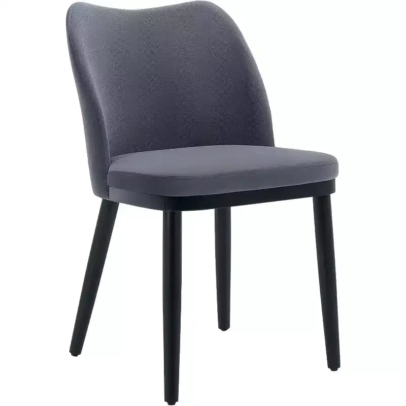 Ensemble de 2 chaises de salle à manger modernes en tissu : siège rembourré, pieds en bois - chaises d’appoint polyvalentes pour cuisine, salle à manger, restaurant, café et salon