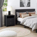 Galano modern, 2 fiókos éjjeliszekrények tárolópolccal, 2 darabos készlet, 22.8 W 15.7 D 26.8 H