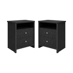 Galano modern, 2 fiókos éjjeliszekrények tárolópolccal, 2 darabos készlet, 22.8 W 15.7 D 26.8 H