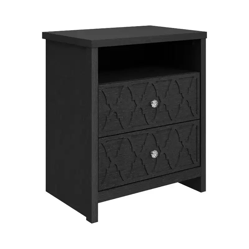Galano modern, 2 fiókos éjjeliszekrények tárolópolccal, 2 darabos készlet, 22.8 W 15.7 D 26.8 H