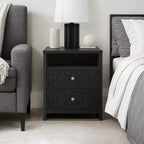 Galano modern, 2 fiókos éjjeliszekrények tárolópolccal, 2 darabos készlet, 22.8 W 15.7 D 26.8 H