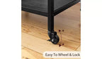 Sturdy 3-Tier Printer Stand with Wheels, 150 lbs Capacity, Printer Cart Adjustable Feet, Industrial Metal Storage Shelf