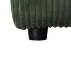 Green Corduroy Living Room Double Armrests 2-Piece Loveseat Sofa