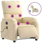 vidaXL Electric Massage Recliner Chair Polyester, metal, plywood