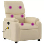 vidaXL Electric Massage Recliner Chair Polyester, metal, plywood
