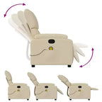 vidaXL Electric Massage Recliner Chair Polyester, metal, plywood