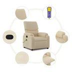 vidaXL Electric Massage Recliner Chair Polyester, metal, plywood