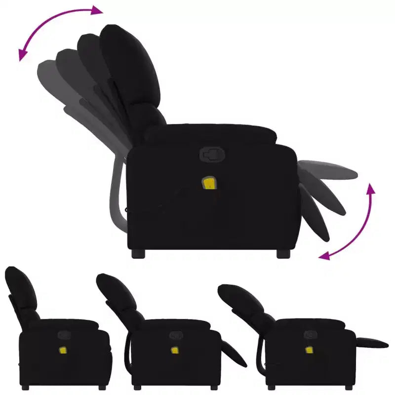 vidaXL Electric Massage Recliner Chair Polyester, metal, plywood