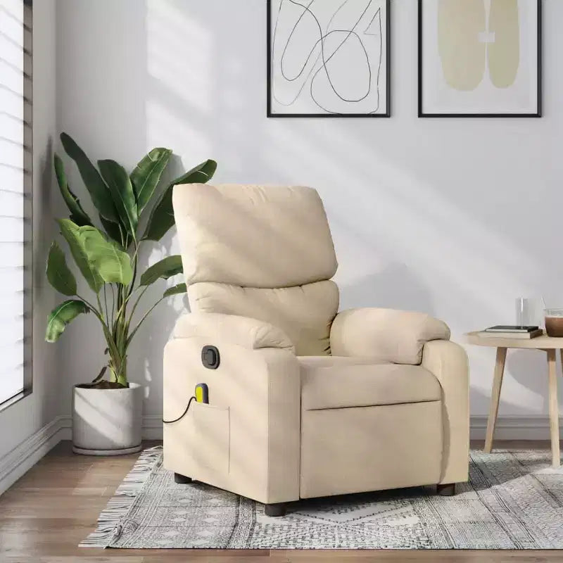 vidaXL Electric Massage Recliner Chair Polyester, metal, plywood