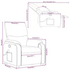 vidaXL Electric Massage Recliner Chair Polyester, metal, plywood