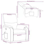 vidaXL Electric Massage Recliner Chair Polyester, metal, plywood