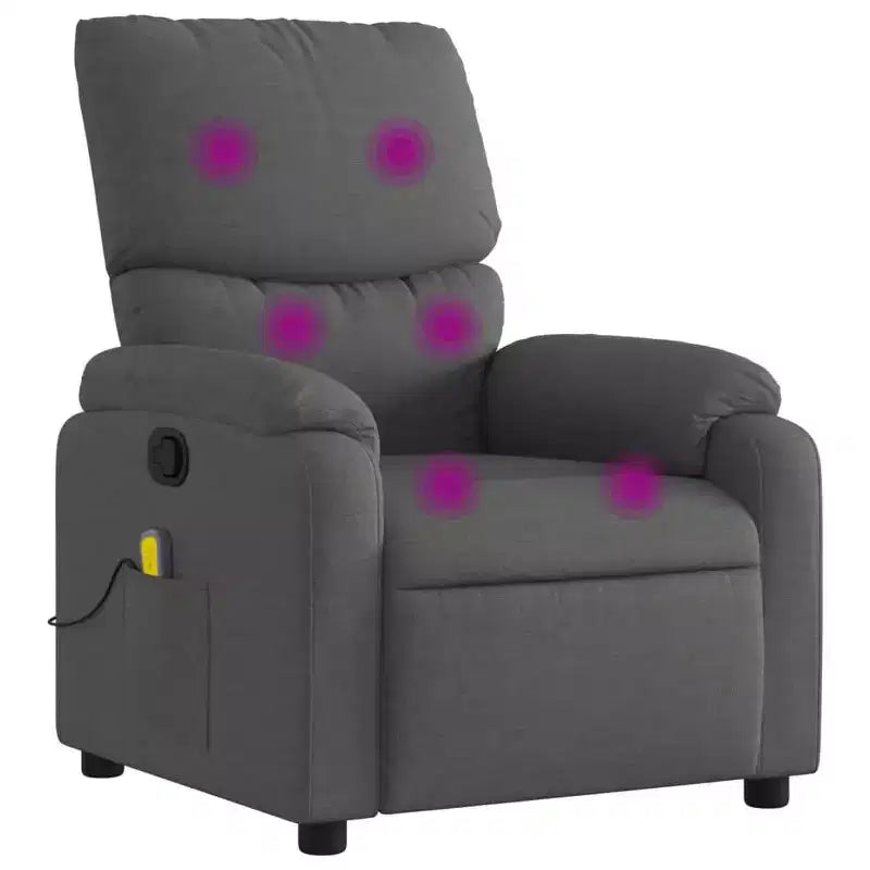 vidaXL Electric Massage Recliner Chair Polyester, metal, plywood