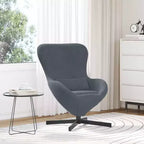 vidaXL Egg Chair Light Grey 63 x 73 x 90 cm Velvet