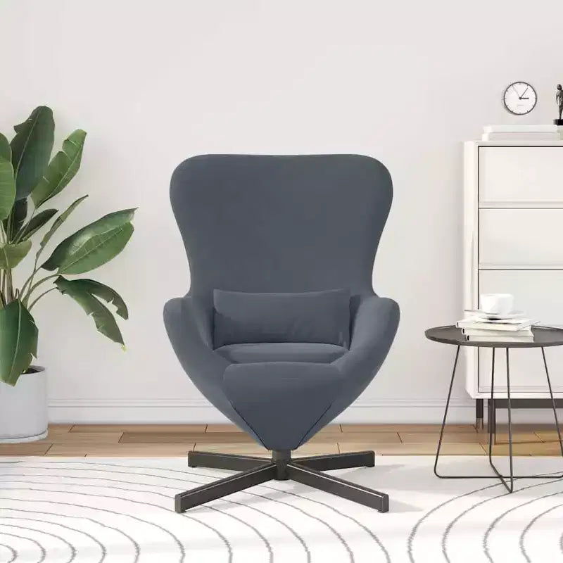 vidaXL Egg Chair Light Grey 63 x 73 x 90 cm Velvet