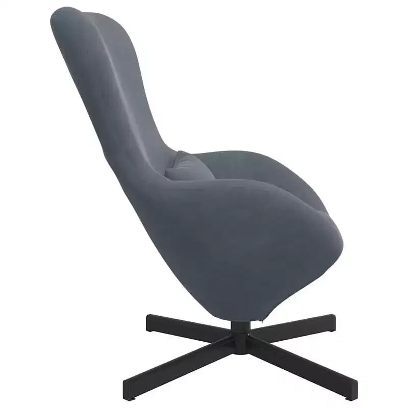 vidaXL Egg Chair Light Grey 63 x 73 x 90 cm Velvet