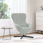 vidaXL Egg Chair Light Grey 63 x 73 x 90 cm Velvet