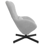 vidaXL Egg Chair Light Grey 63 x 73 x 90 cm Velvet