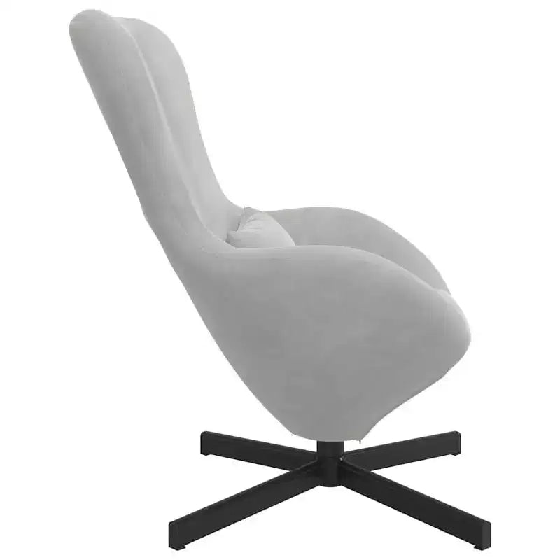 vidaXL Egg Chair Light Grey 63 x 73 x 90 cm Velvet