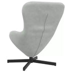 vidaXL Egg Chair Light Grey 63 x 73 x 90 cm Velvet