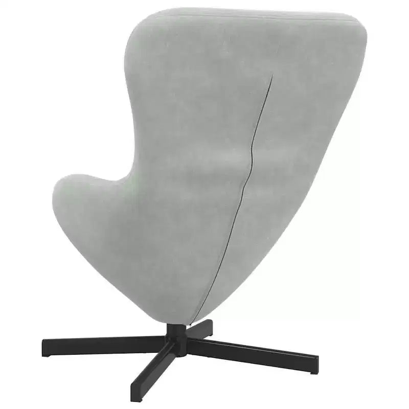 vidaXL Egg Chair Light Grey 63 x 73 x 90 cm Velvet
