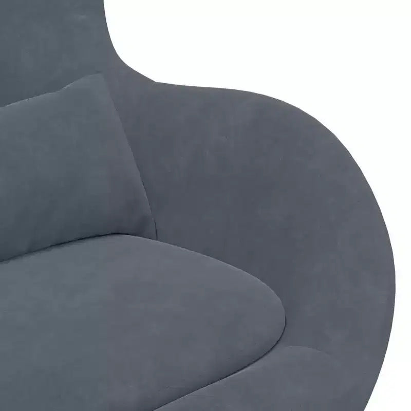 vidaXL Egg Chair Light Grey 63 x 73 x 90 cm Velvet