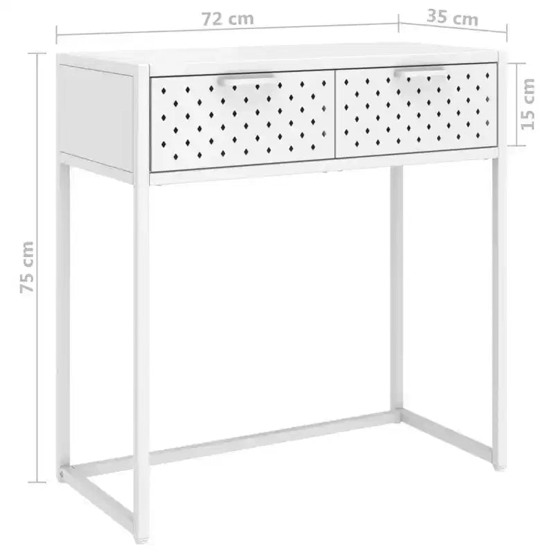 Tavolo consolle vidaXL in acciaio, tavolo da ingresso, tavolino stretto da corridoio con cassetto