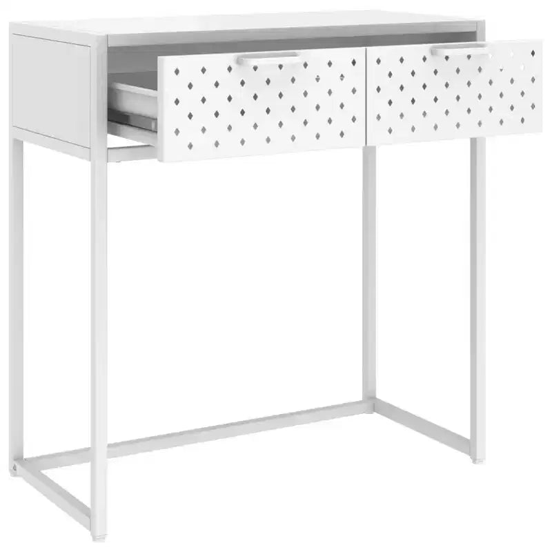 Tavolo consolle vidaXL in acciaio, tavolo da ingresso, tavolino stretto da corridoio con cassetto