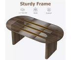 Spacious Oval Dining Table for 4-8, Double Pedestal Wood Base , Modern Farmhouse Versatile Design for Kitchen, Living, Office