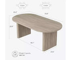Spacious Oval Dining Table for 4-8, Double Pedestal Wood Base , Modern Farmhouse Versatile Design for Kitchen, Living, Office