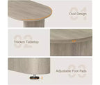 Spacious Oval Dining Table for 4-8, Double Pedestal Wood Base , Modern Farmhouse Versatile Design for Kitchen, Living, Office