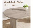 Spacious Oval Dining Table for 4-8, Double Pedestal Wood Base , Modern Farmhouse Versatile Design for Kitchen, Living, Office