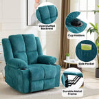 Power Lift Recliner Chair with Heat & Massage, Oversized Electric Lift Recliner with Side Pocket, Single Sofa Seat for Living Room
