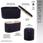 Okak Modern Stylish Soft Fabric Storage Bench with Reversible Wooden Tray Top,Comfort Ottoman Coffee Table for Bedroom,Living Room