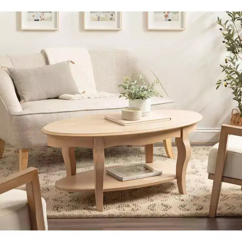Kate and Laurel Sutherlin Wood Coffee Table, 42x22x19, Natural