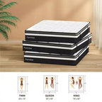 Matelas queen, matelas hybride de 14 pouces en mousse à mémoire de forme avec gel et ressorts ensachés individuellement, matelas queen emballé sous vide, certifié CertiPUR-US