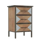Wooden Floor 3 Drawers, Freestanding Entryway Storage Unit Console Table, Modern Organizer Cabinet for Living Room, Bedroom, ,Hallway & Office