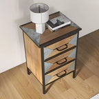 Wooden Floor 3 Drawers, Freestanding Entryway Storage Unit Console Table, Modern Organizer Cabinet for Living Room, Bedroom, ,Hallway & Office