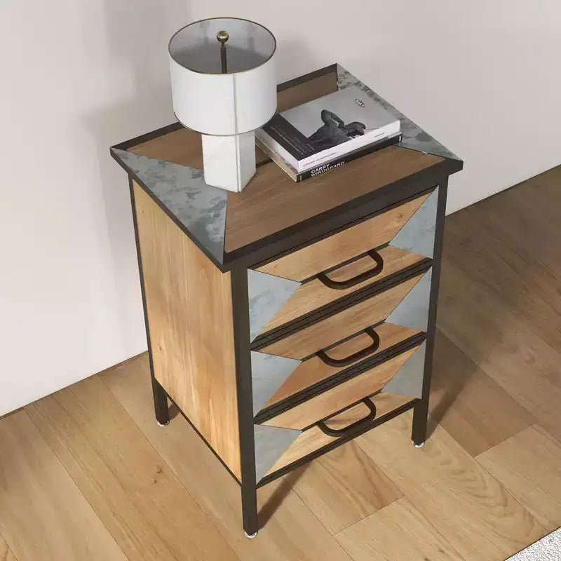 Wooden Floor 3 Drawers, Freestanding Entryway Storage Unit Console Table, Modern Organizer Cabinet for Living Room, Bedroom, ,Hallway & Office