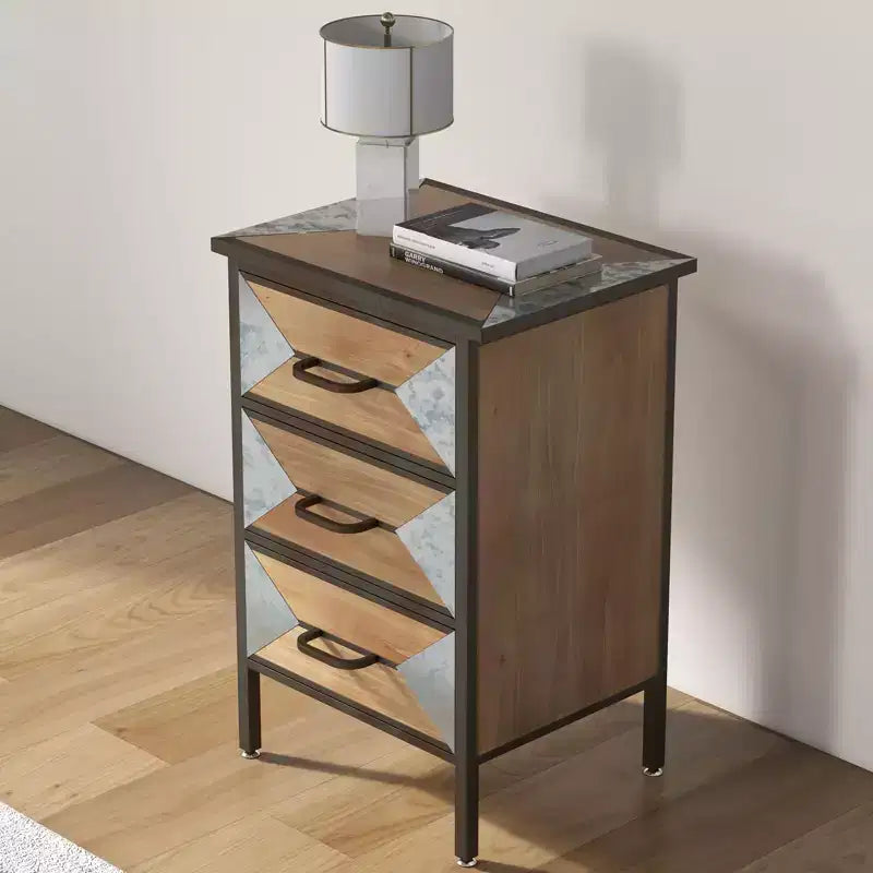 Wooden Floor 3 Drawers, Freestanding Entryway Storage Unit Console Table, Modern Organizer Cabinet for Living Room, Bedroom, ,Hallway & Office
