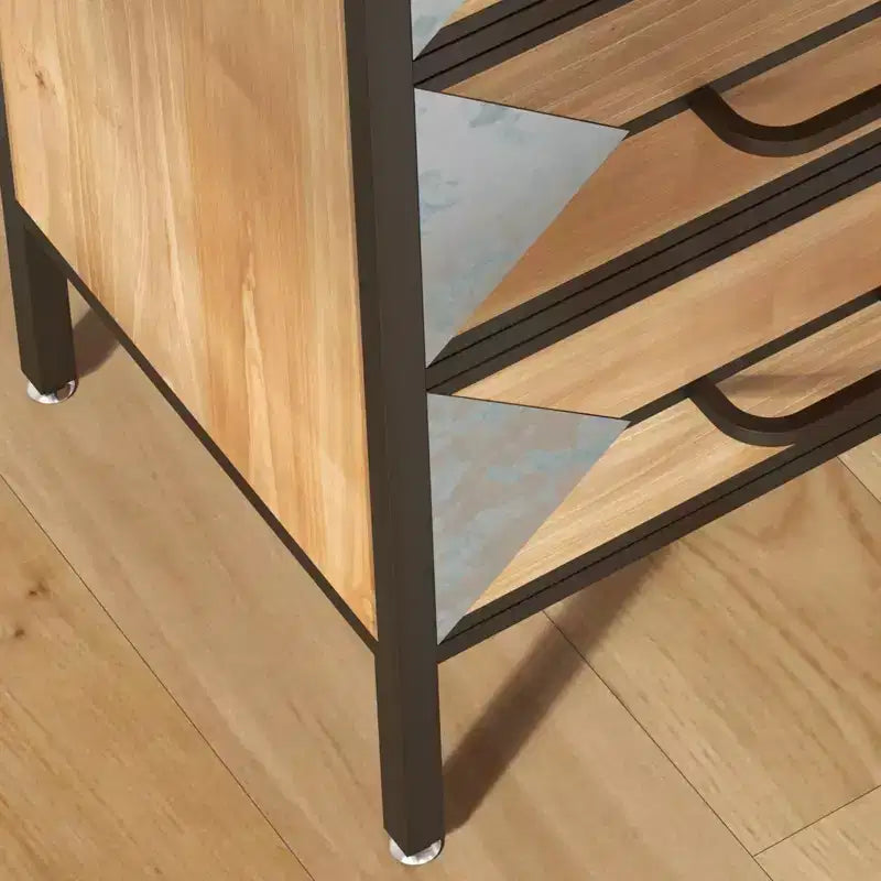 Wooden Floor 3 Drawers, Freestanding Entryway Storage Unit Console Table, Modern Organizer Cabinet for Living Room, Bedroom, ,Hallway & Office