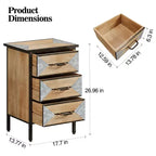 Wooden Floor 3 Drawers, Freestanding Entryway Storage Unit Console Table, Modern Organizer Cabinet for Living Room, Bedroom, ,Hallway & Office